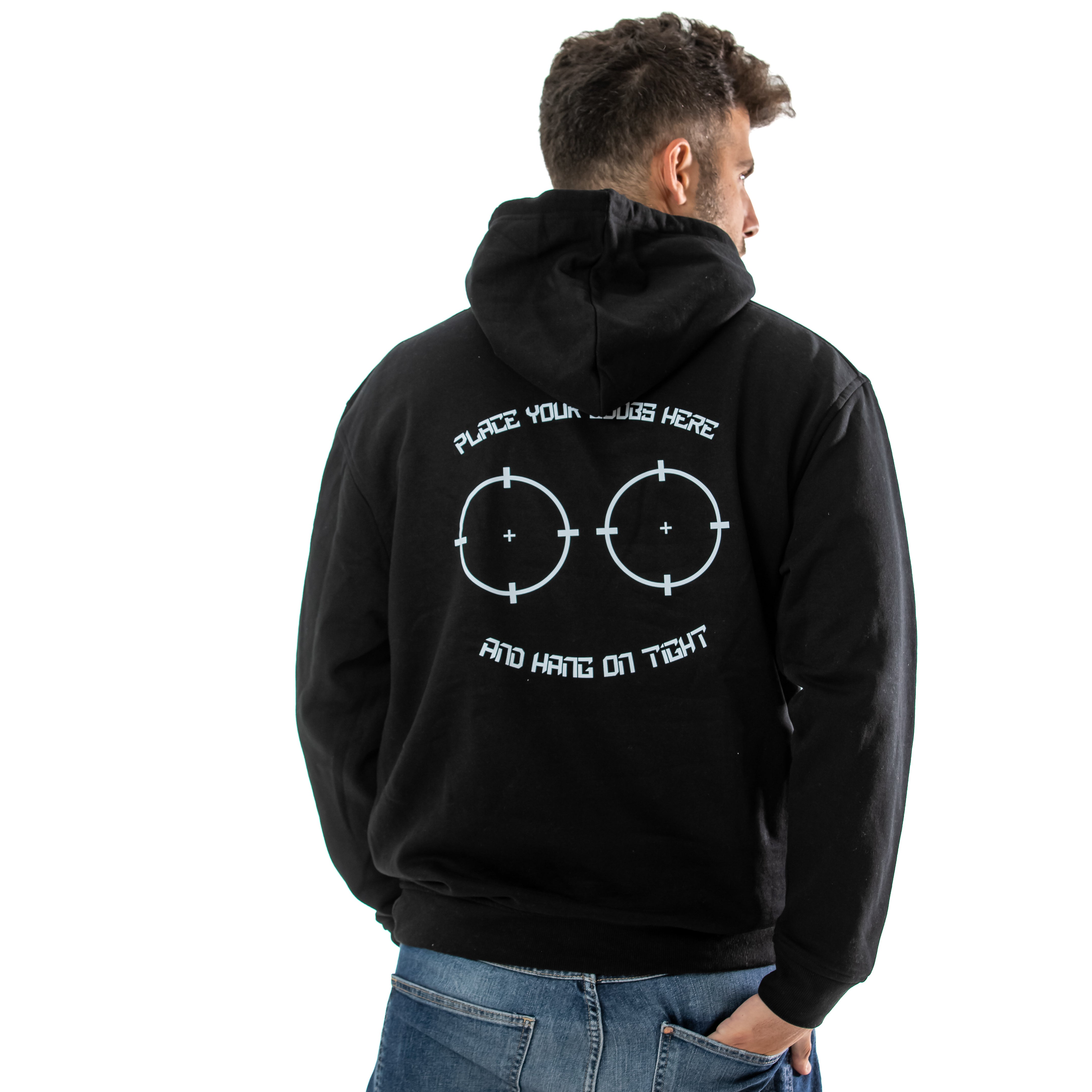 BKMZ - Place your boobs here and hang on tight Hoodie– bikemaze