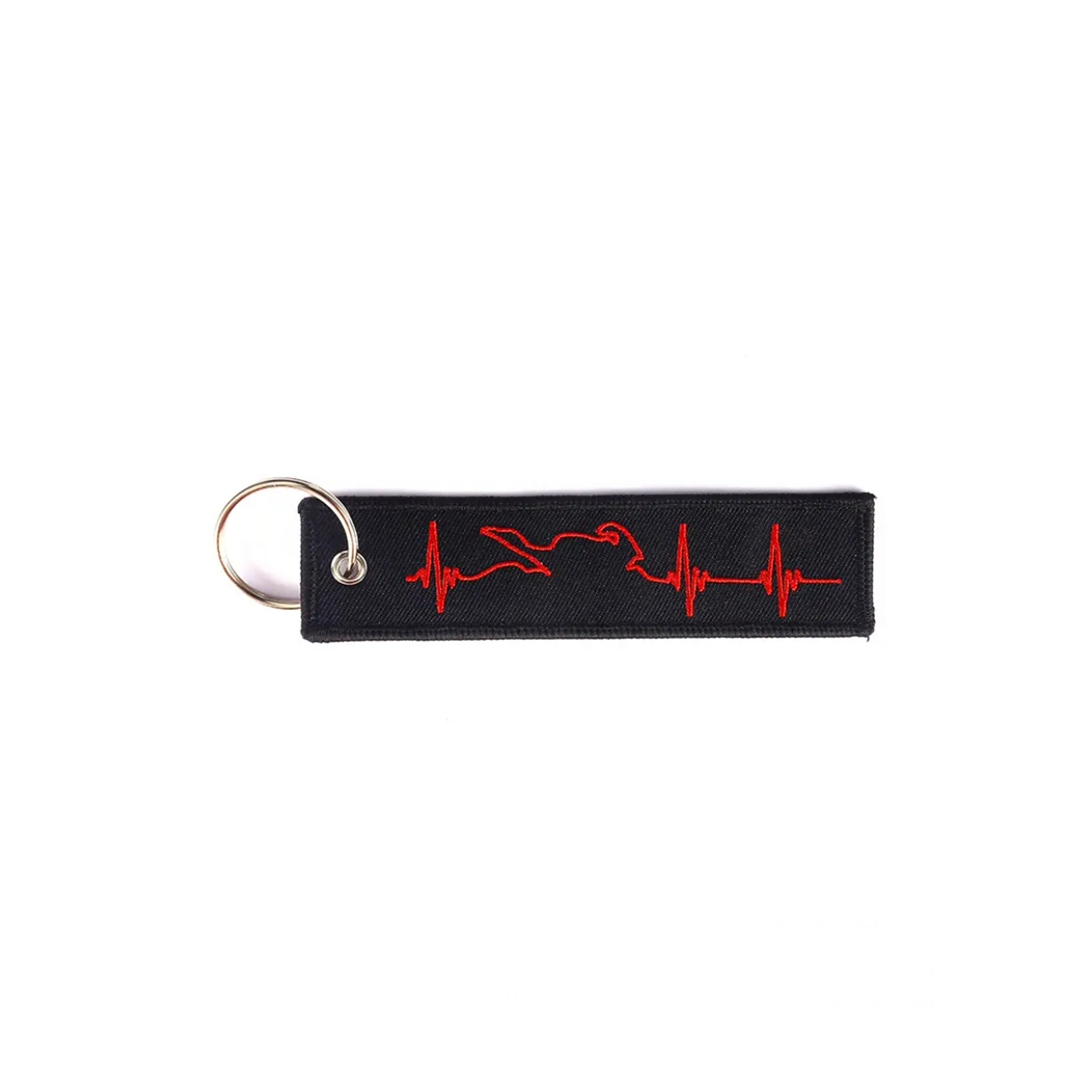 Motorcycle Keychain - Heartbeat Black