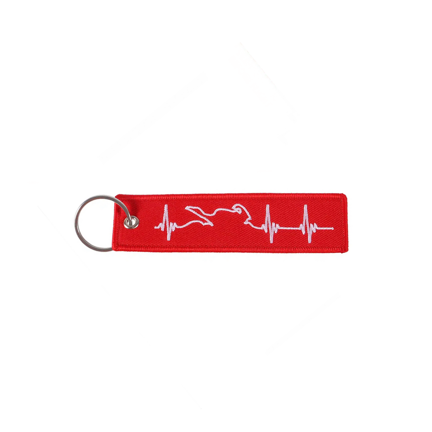 Motorcycle Keychain - Heartbeat Red